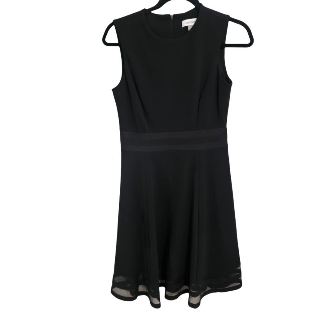 Calvin Klein black sleeveless midi dress 4